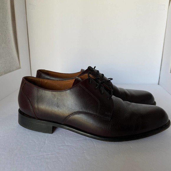 Bostonian Classics Shoes Plum Reddish Brown Mens Oxfords First Flex Lace 11 1/2M - Picture 1 of 13
